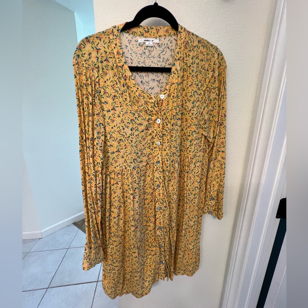 O’Neill Yellow Long Sleeve Dress